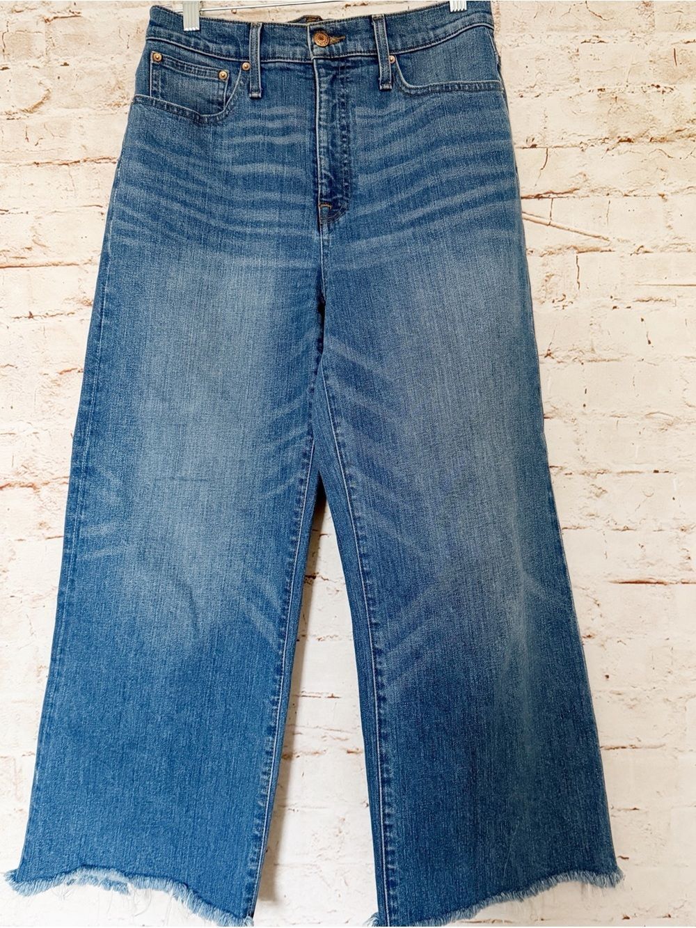 Point Sur J Crew wide leg crop jeans